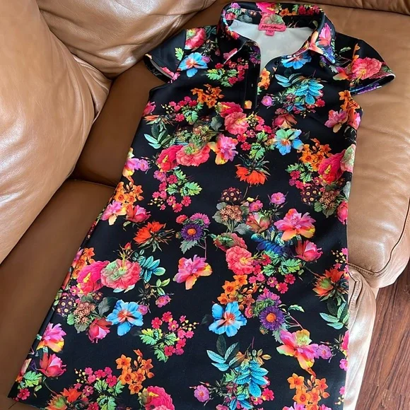 BETSEY JOHNSON VTG FLORAL DRESS - Picture 2 of 10